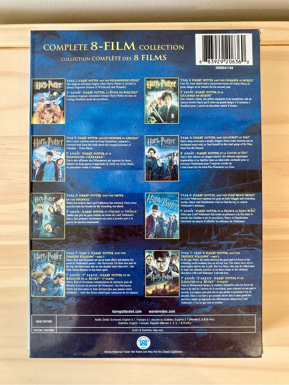 Harry Potter Complete 8-Film DVD Collection - Blue Box Set - Picture 2 of 13